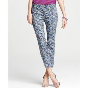 Ann Taylor Chelsea Crop Pants Sz 12 Floral Print